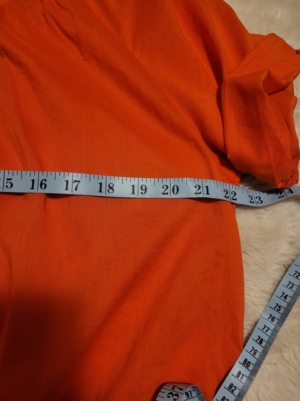 Sundance, Beautiful orange, cotton top In large. Short-Sleeve - Picture 10 of 15